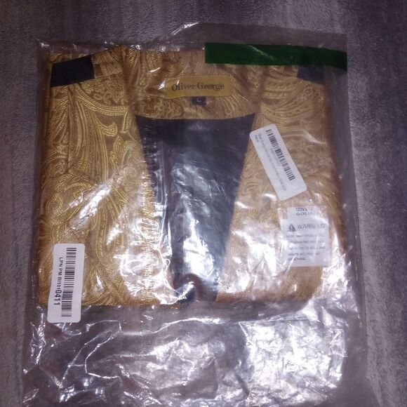Oliver George Gold Victorian Steampunk Waistcoat Vest Size Large (44R) NWT - Picture 8 of 8